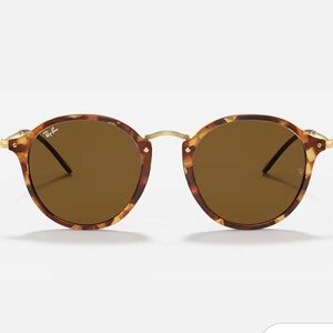 Ray-Ban Brown Tortoise Round Sunglasses